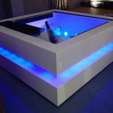 Trueliving Royal White Coffee Table Living Room H 14 x W 33 x D 33